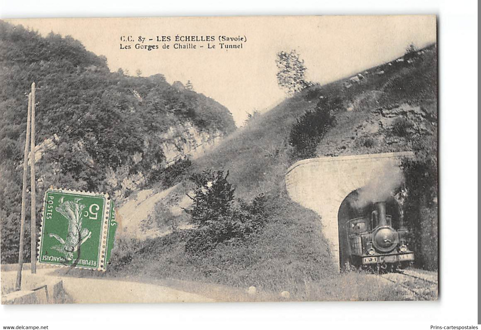 CPA 73 Les Echelles Les Gorges De Chailles Et Le Train Tramway - Les Echelles