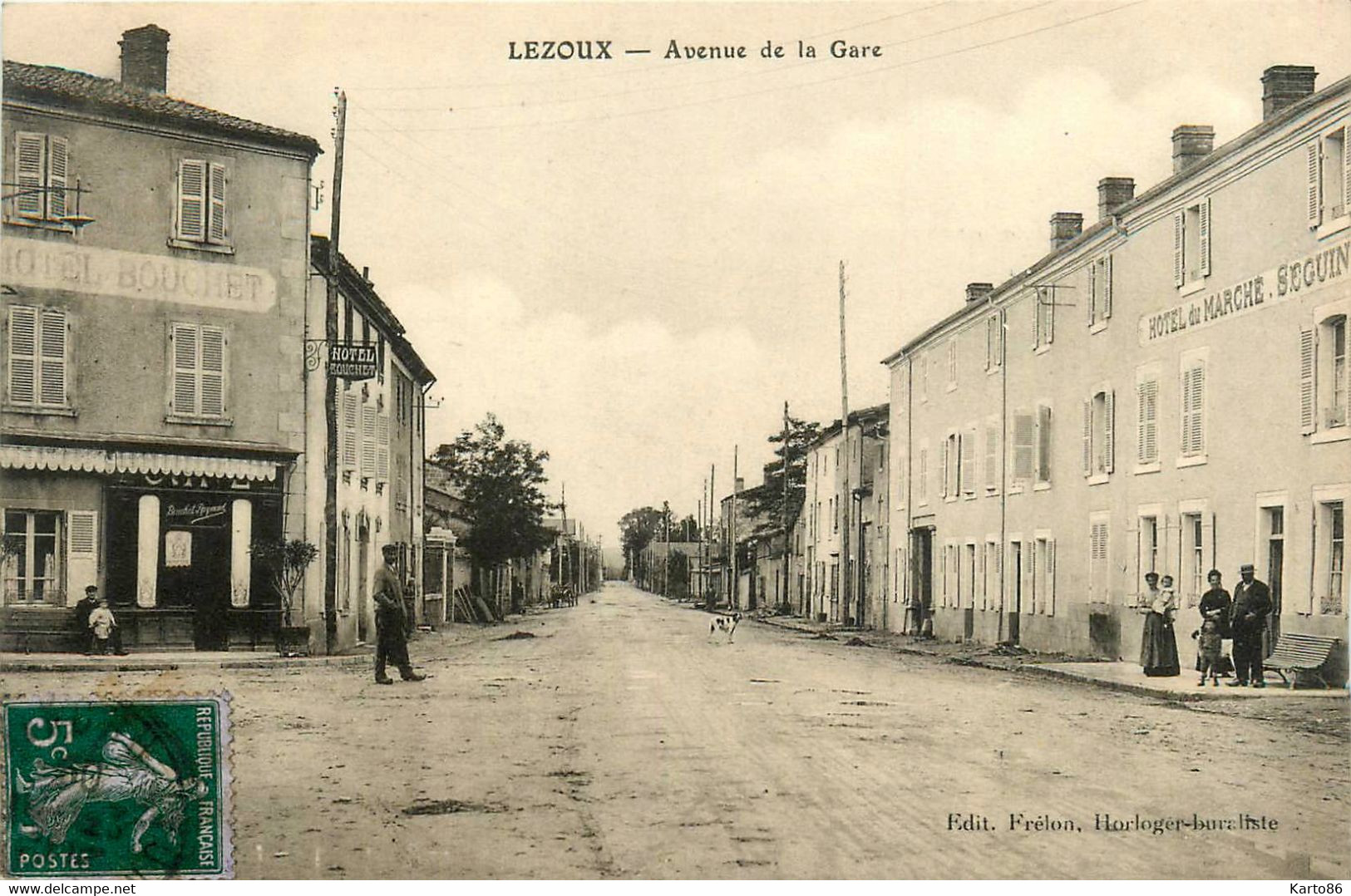 Lezoux * Avenue De La Gare * Hôtel BOUCHET & Hôtel Du Marché SEGUIN - Lezoux