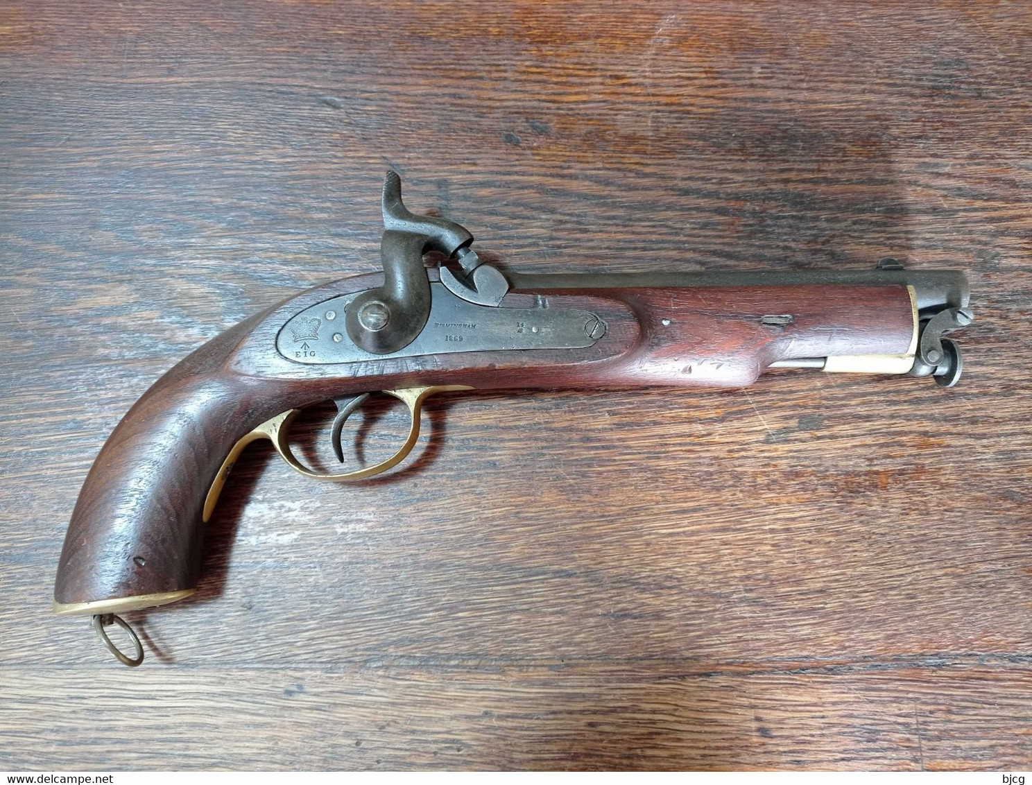 Reproduction De Pistolet à Percussion De Cavalerie Britannique Modèle 1858 - Birmingham 1869 - TBE - Armes Neutralisées