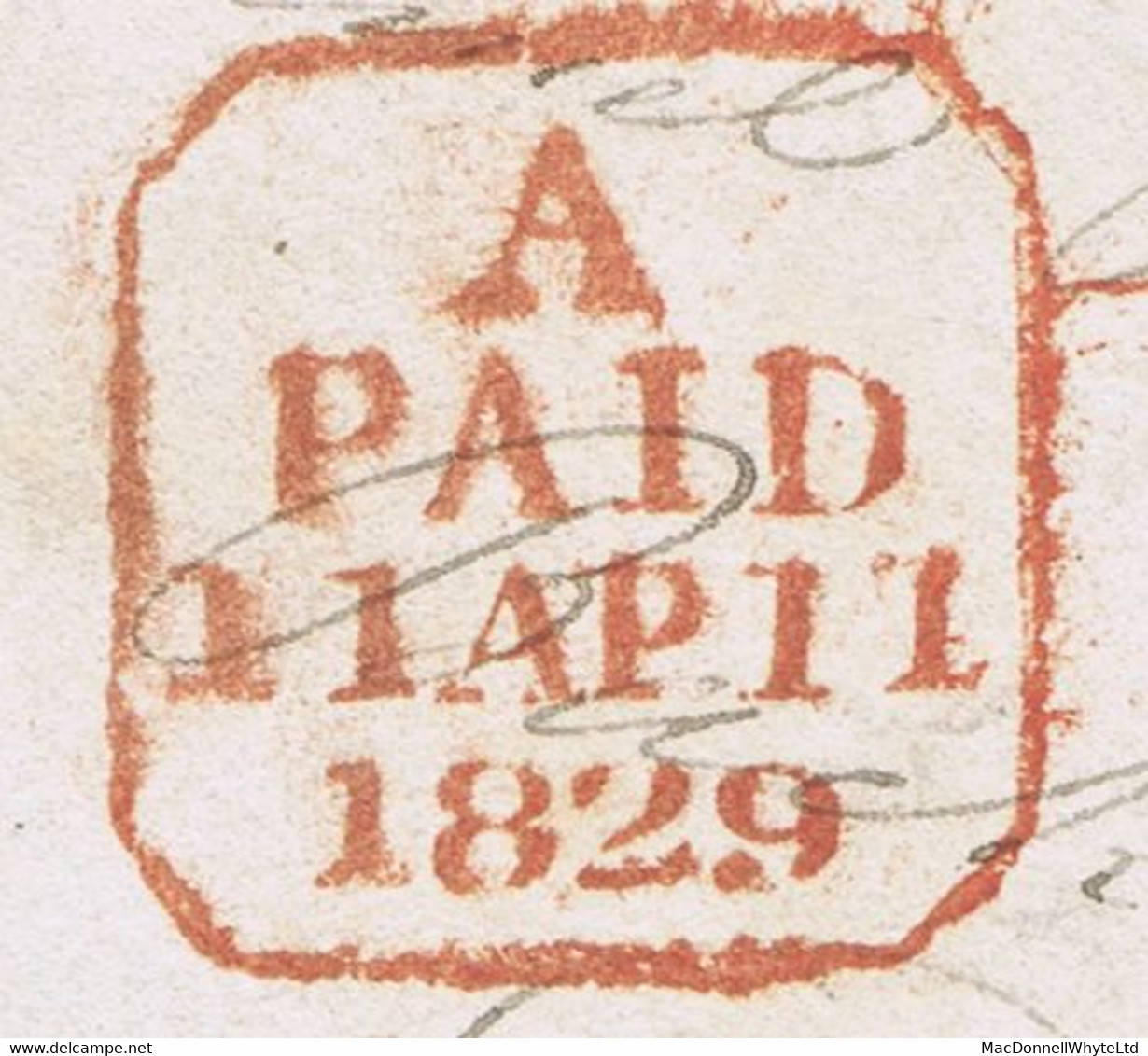 Ireland Meath 1829 Front Only To Dublin With Long POST PAID Of Navan, Paid "4", NAVAN/23 Town Mileage - Préphilatélie