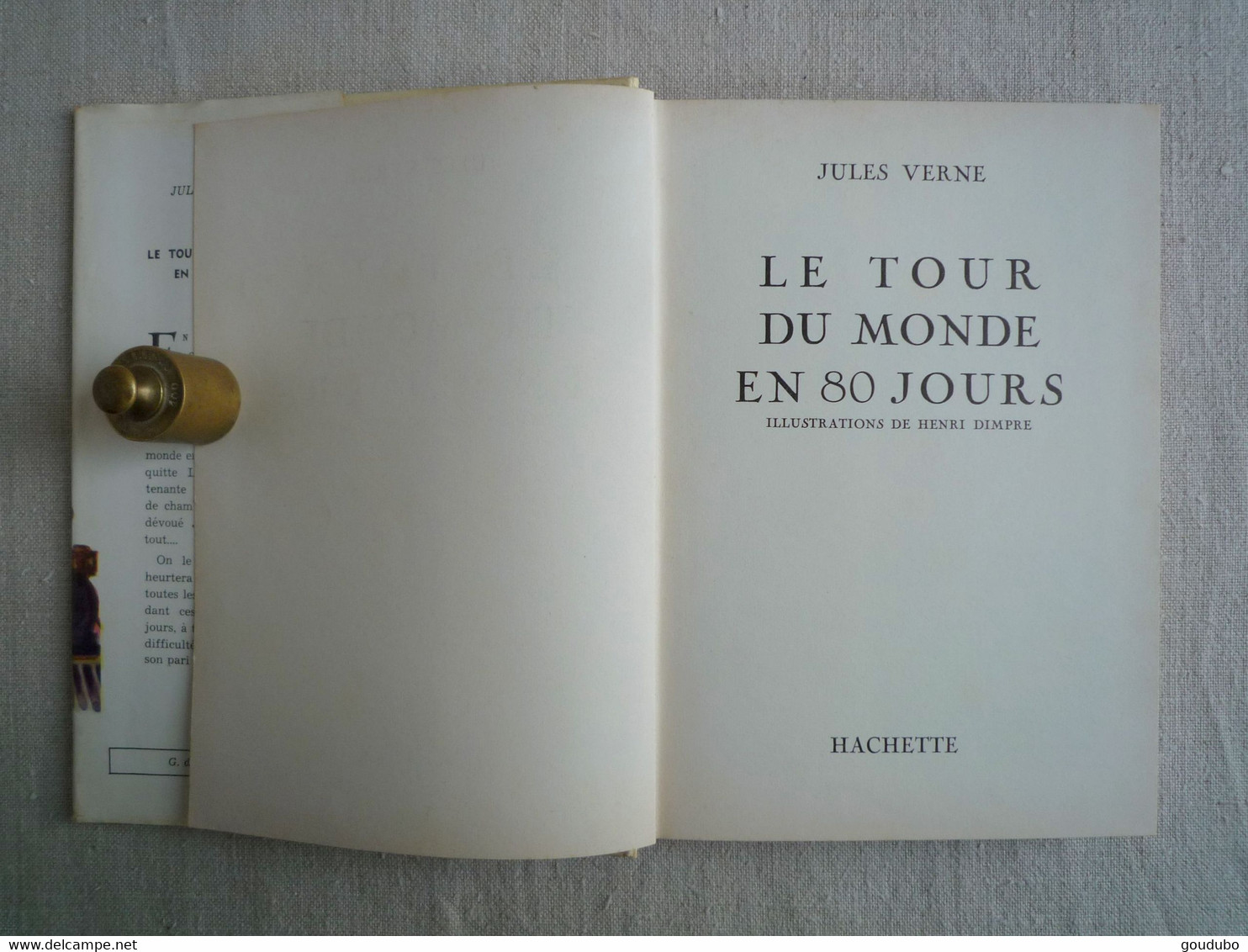 Jules Verne Le Tour Du Monde En 80 Jours Hachette 1957 Henri Dimpre Idéal Bibliothèque. - Hachette