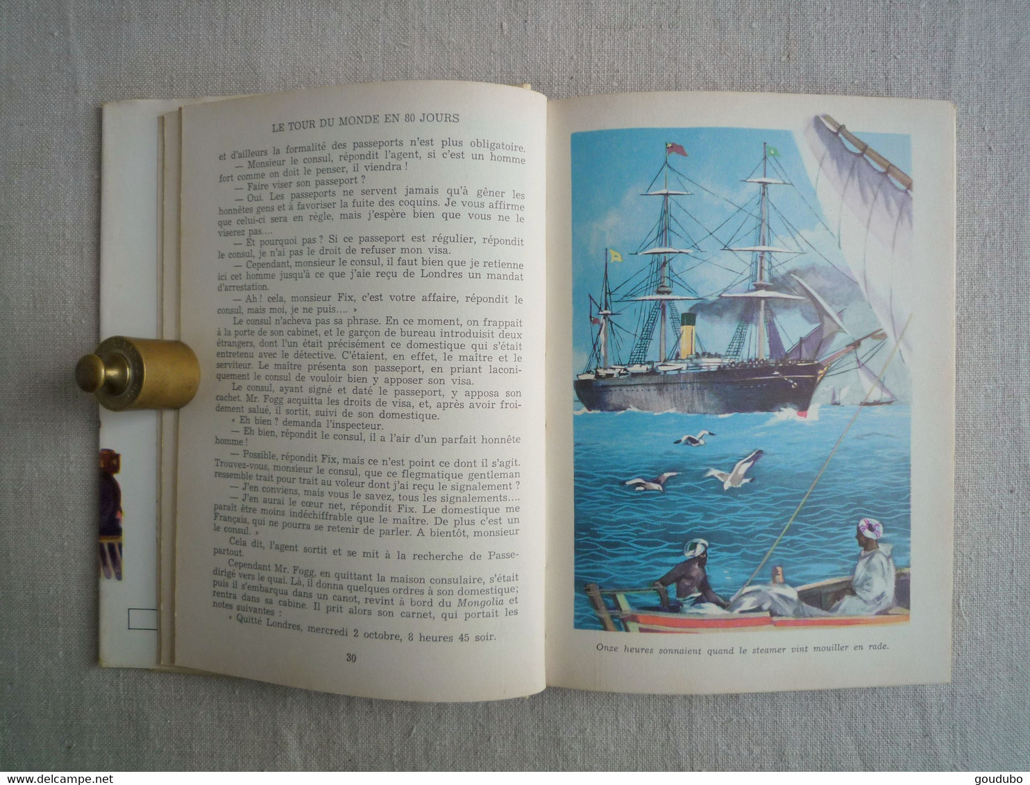 Jules Verne Le Tour Du Monde En 80 Jours Hachette 1957 Henri Dimpre Idéal Bibliothèque. - Hachette