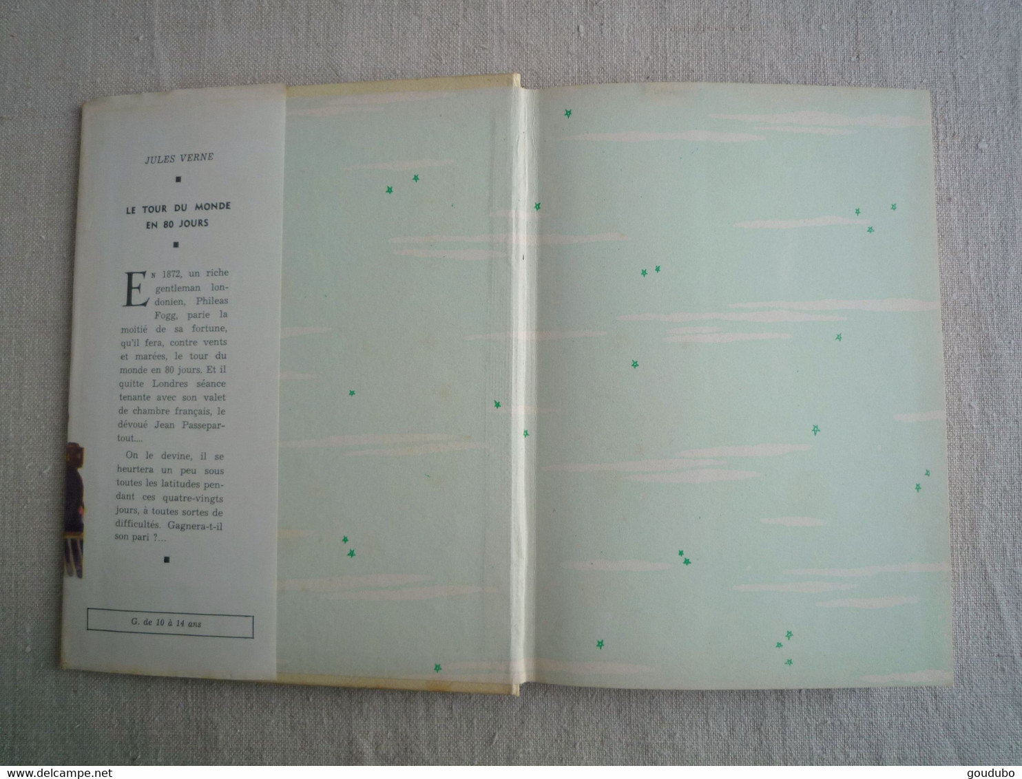 Jules Verne Le tour du monde en 80 jours Hachette 1957 Henri Dimpre Idéal bibliothèque.