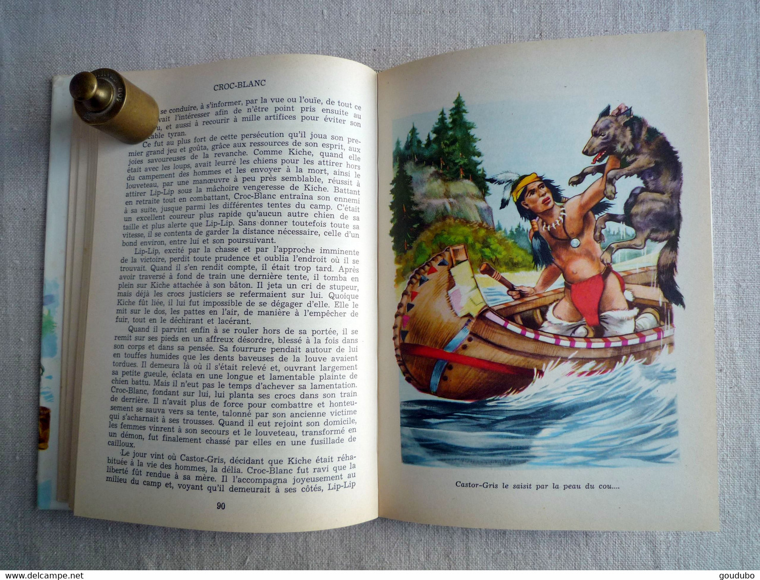 Jack London Croc-blanc illustrations Henri Dimpre Hachette 1959.