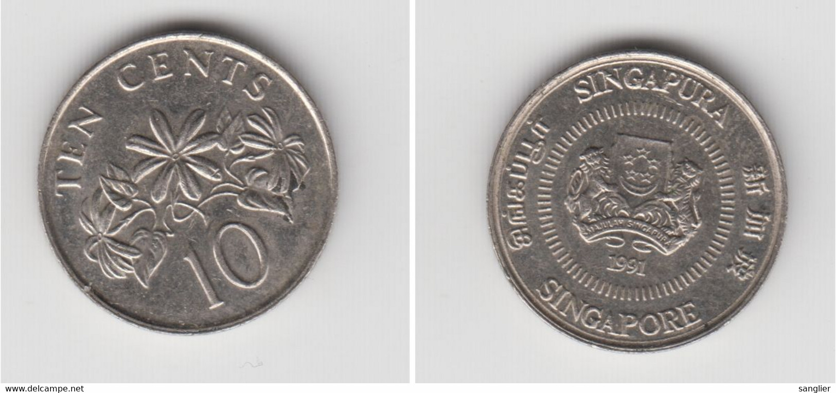 10 CENTS  1991 - Singapour