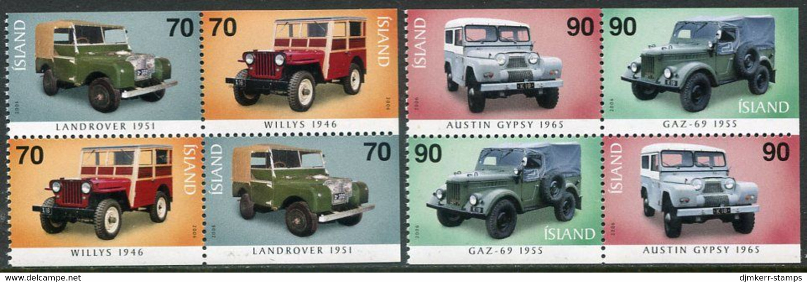 ICELAND  2006 Land Rovers In Pairs MNH / **.  Michel 1124-27 - Neufs