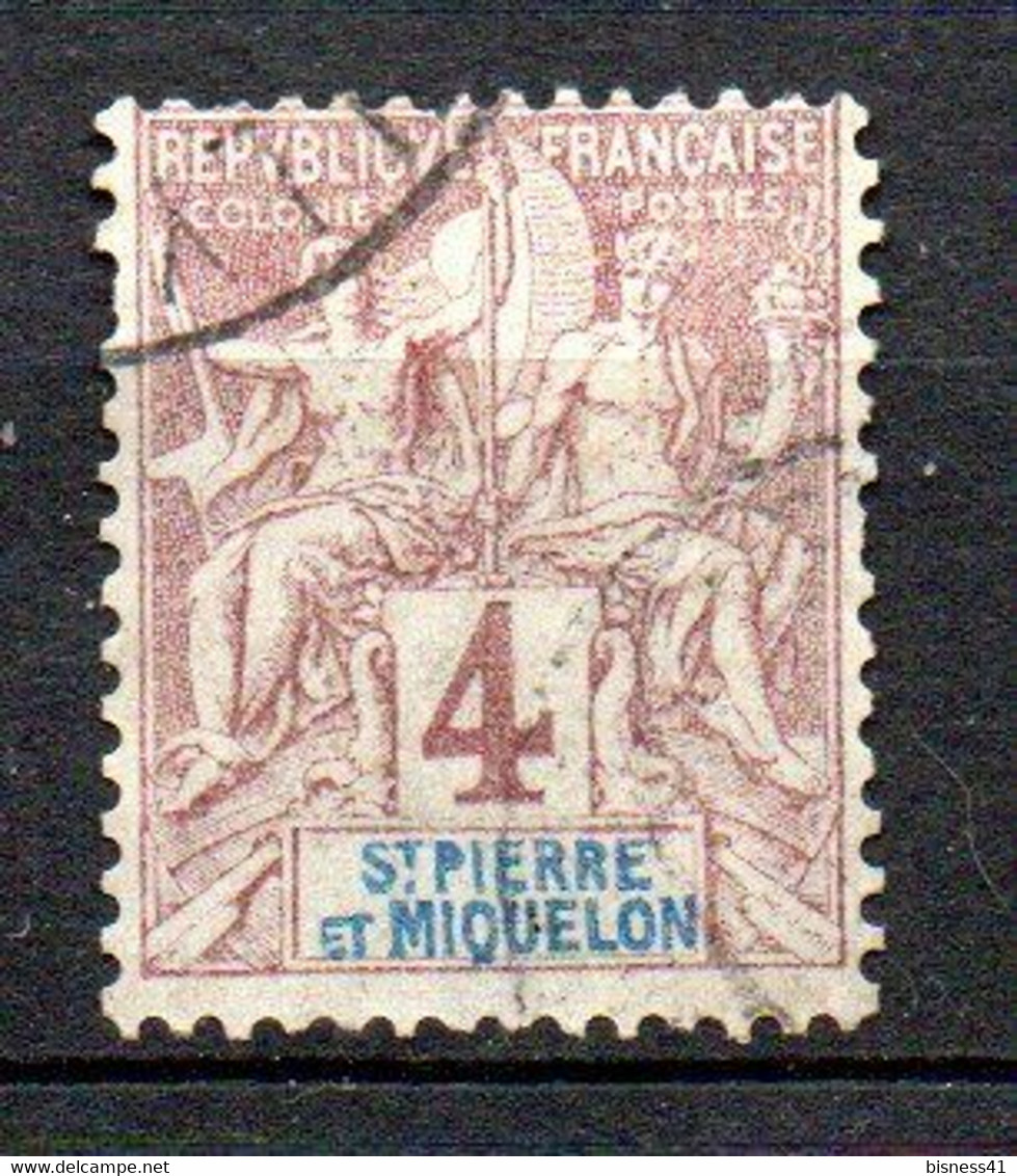 Col24 Colonies Saint Pierre & Miquelon SPM N° 61 Oblitéré Cote 3,50€ - Used Stamps