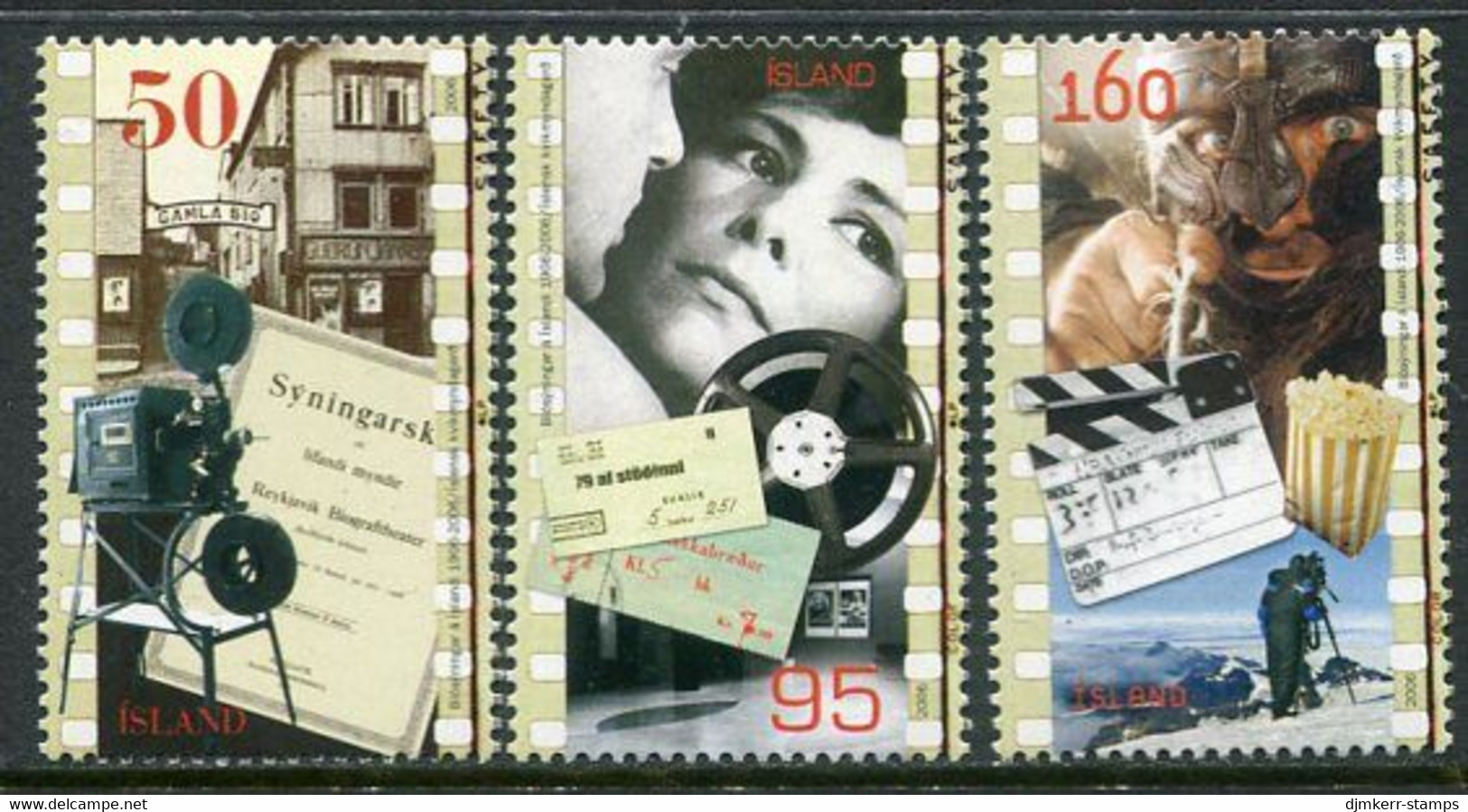 ICELAND  2006 Centenary Of Icelandic Film Production MNH / **.  Michel 1120-22 - Neufs