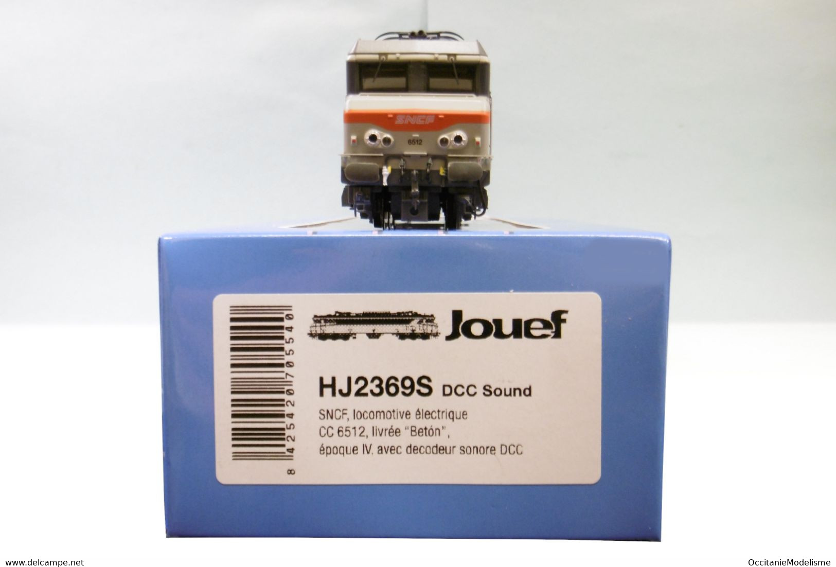 Jouef - Locomotive ELECTRIQUE CC 6512 6500 SNCF Béton ép. IV DCC SON Réf. HJ2369S Neuf HO 1/87 - Locomotieven