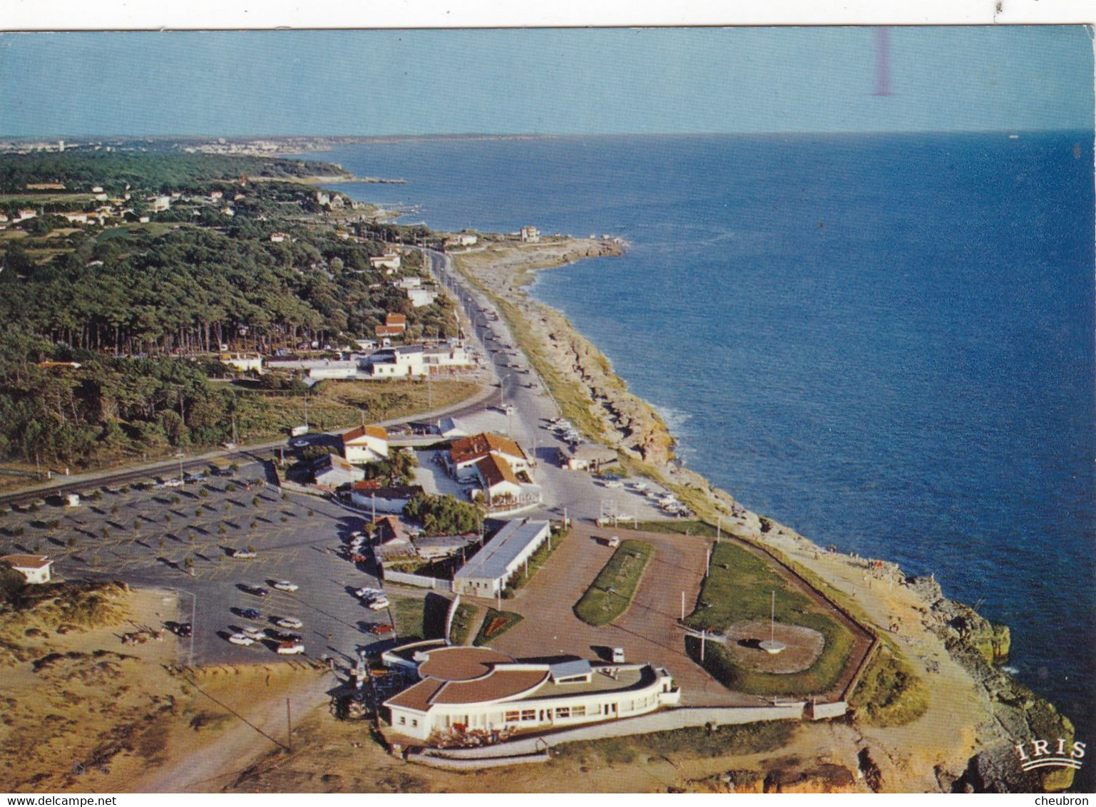 64. SAINT PALAIS. CPSM. VUE AERIENNE .VUE GEOGRAPHIQUE DE LA COTE JUSQU'A ST GEORGES . ANNEE 1975 + TEXTE - Saint Palais