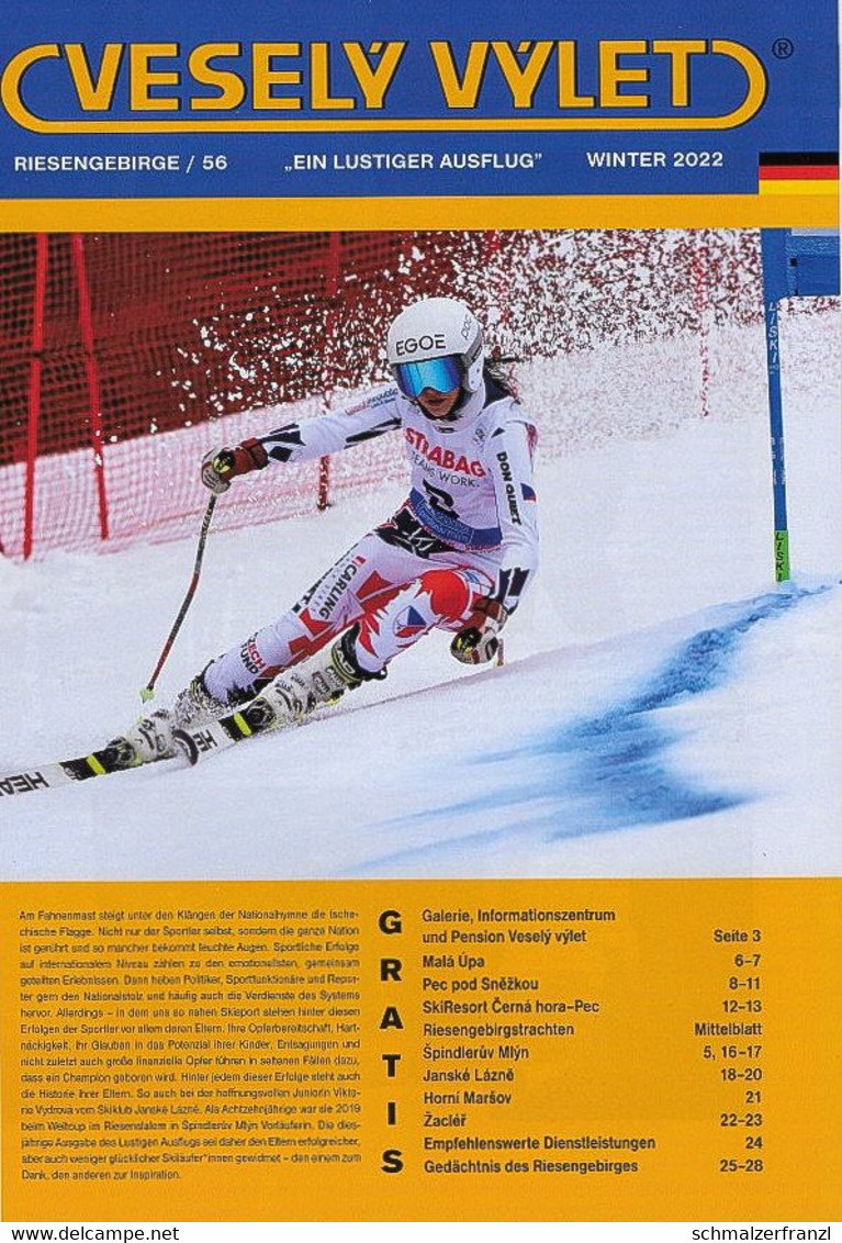 Zeitschrift Vesely Vylet Ein Lustiger Ausflug Riesengebirge N 56 Winter 2022 Saisonzeitschrift Spindlermühle Petzer Aupa - Tschechien