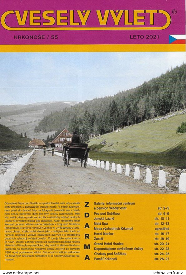 Zeitschrift Vesely Vylet Ein Lustiger Ausflug Riesengebirge N 55 Leto 2021 Saisonzeitschrift Spindlermühle Petzer Aupa - Tschechien