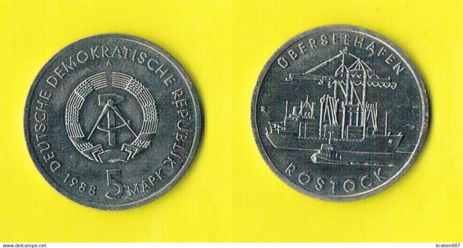 Germany 5 Mark - Rostock- 1988 - 5 Mark