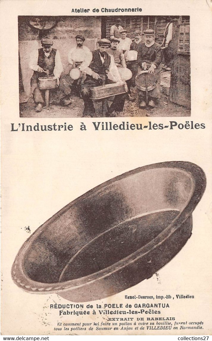 50-VILLEDIEU-LES-POËLES- L'INDUSTRIE  ATELIER DE CHAUDRONNERIE - Villedieu