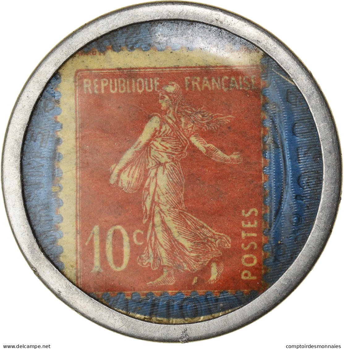 Monnaie, France, Credit Lyonnais, 10 Centimes, 1920, Timbre-Monnaie, TTB+ - Monétaires / De Nécessité