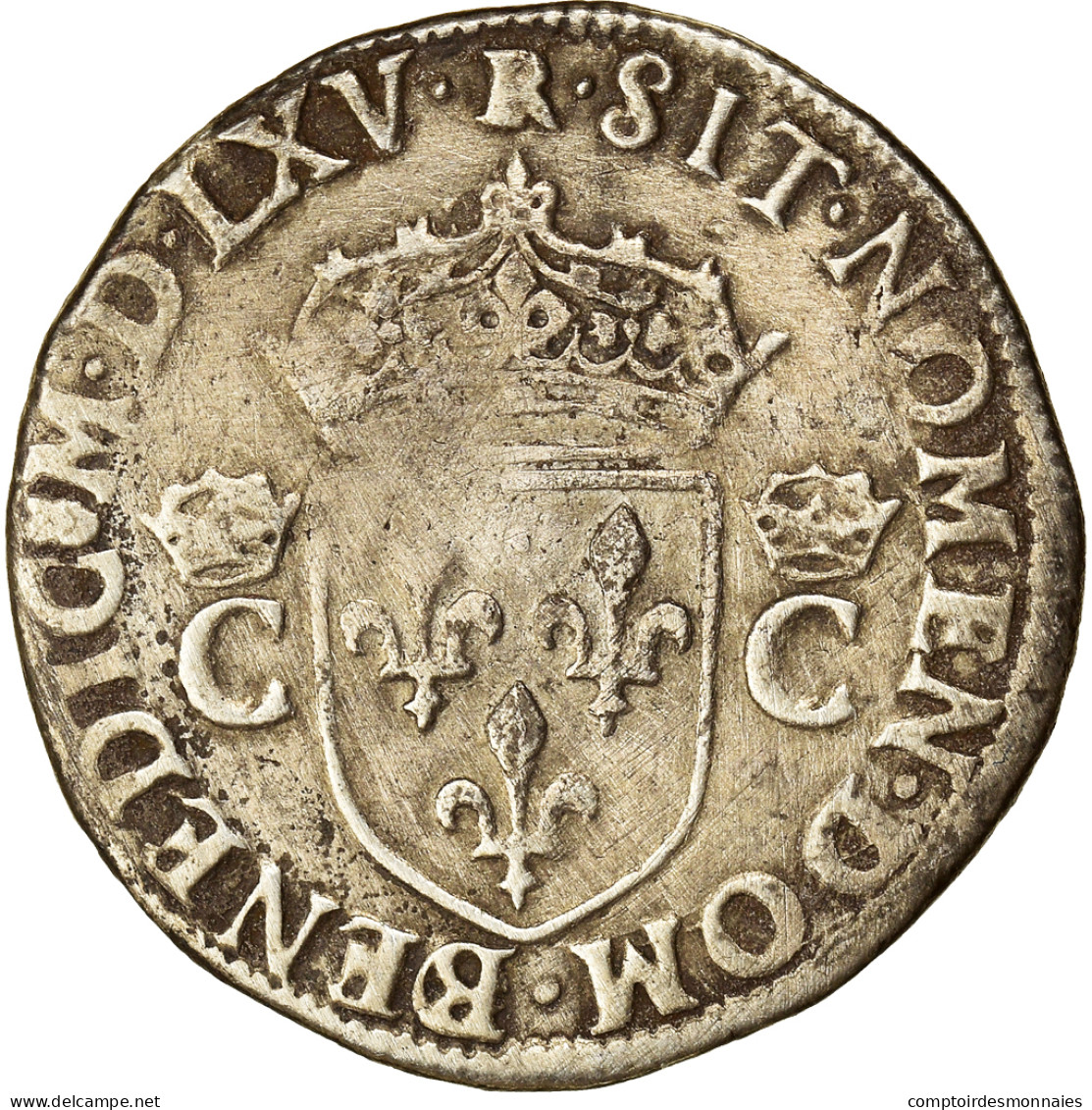 Monnaie, France, Demi Teston, 1565, Toulouse, TTB, Argent, Duplessy:1063 - 1560-1574 Karel I