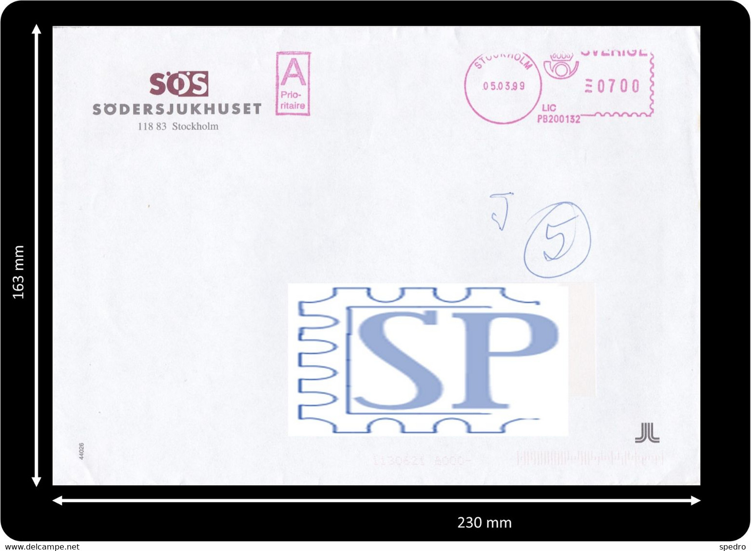 Sweden 1999 Stockholm Franquia Mecânica Ema Mechanical Franchise Empreintes Machines Pitney Bowes-GB “6600” Rose Metter - Timbres De Distributeurs [ATM]