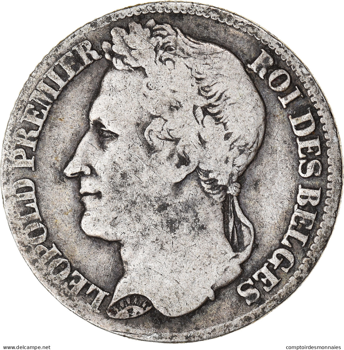 Monnaie, Belgique, Leopold I, Franc, 1844, Bruxelles, TB, Argent, KM:7.1 - 1 Frank