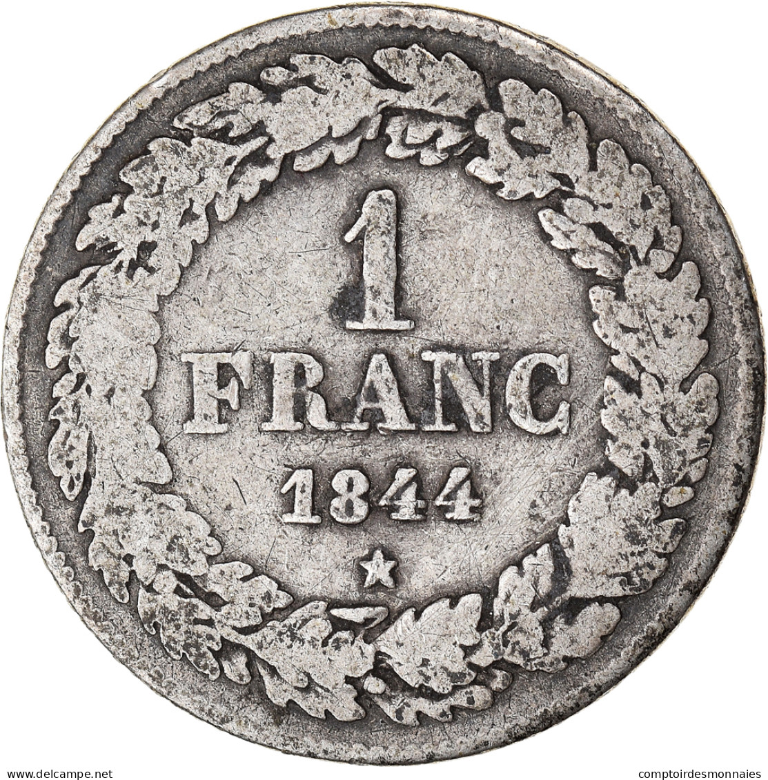 Monnaie, Belgique, Leopold I, Franc, 1844, Bruxelles, TB, Argent, KM:7.1 - 1 Frank