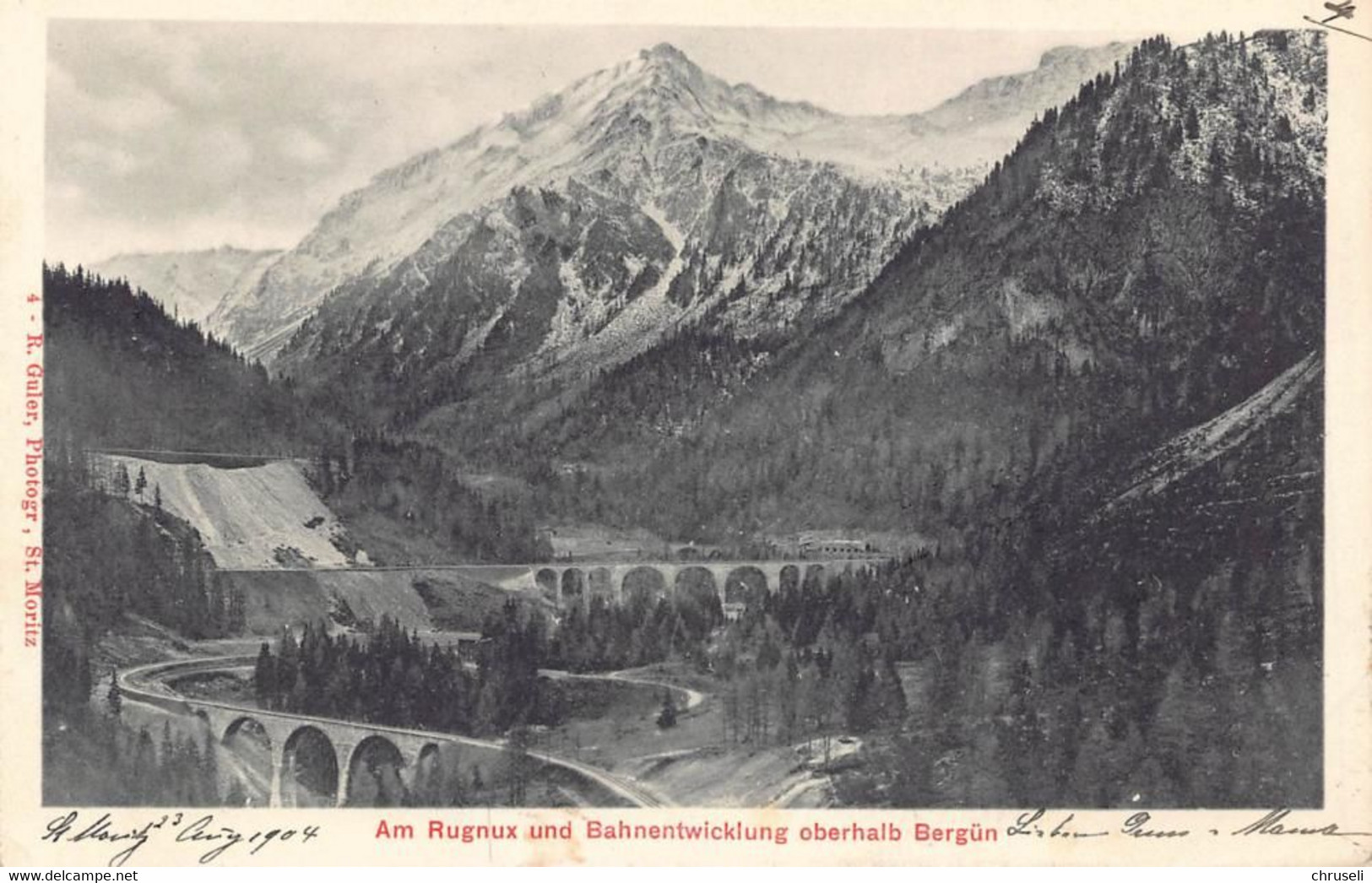 Albulabahn Am Rugnux  Bei Bergün - Bergün/Bravuogn