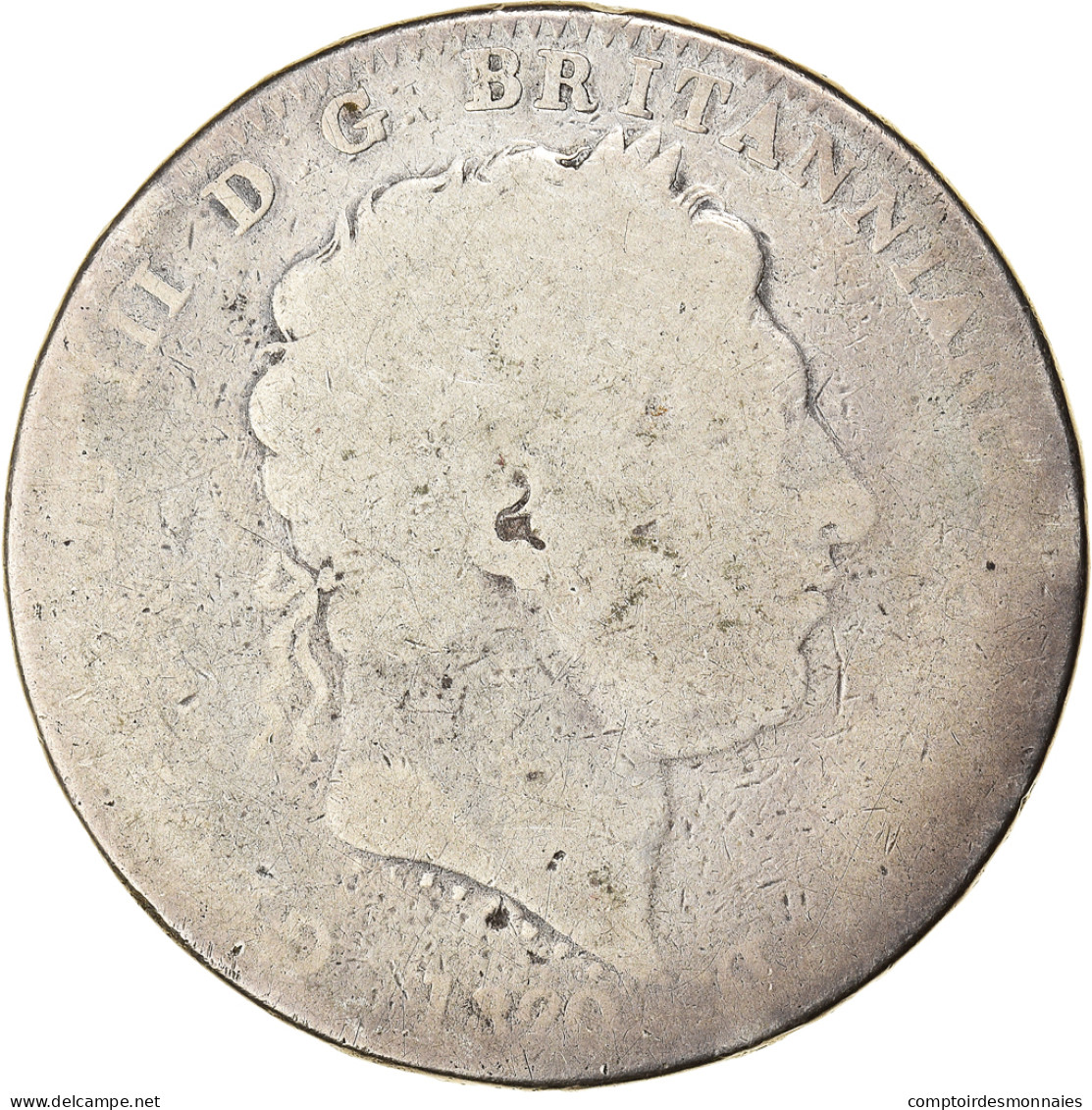 Monnaie, Grande-Bretagne, George III, Crown, 1820, Londres, B+, Argent, KM:675 - M. 1 Crown