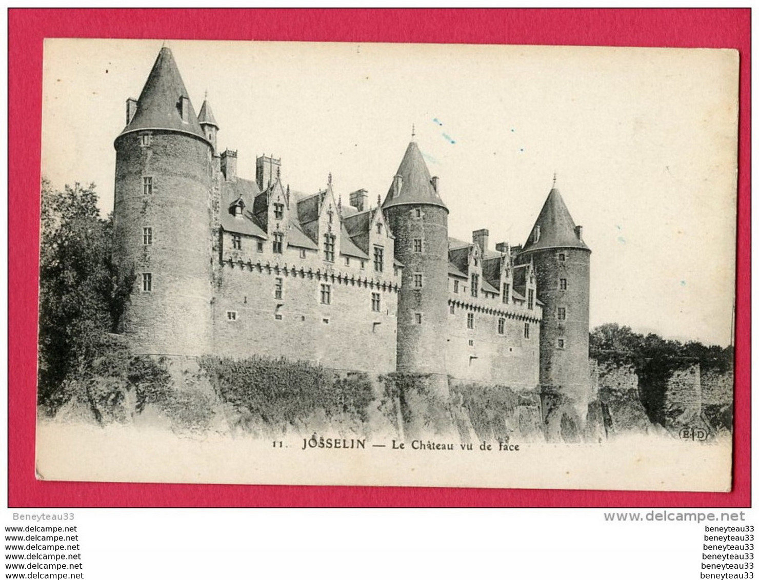 CPA (Réf : U 704) 11 JOSSELIN (56 MORBIHAN) Le Château Vu De Face - Josselin