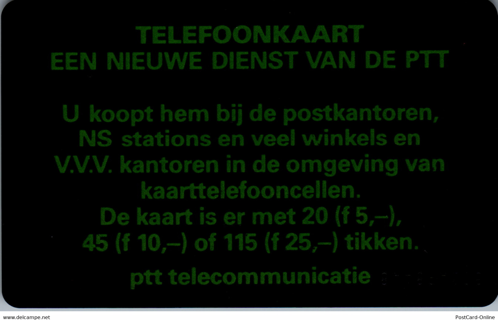30709 - Niederlande - PTT , Mit Empfehlungen Von PTT Telecommunicatie - Pubbliche