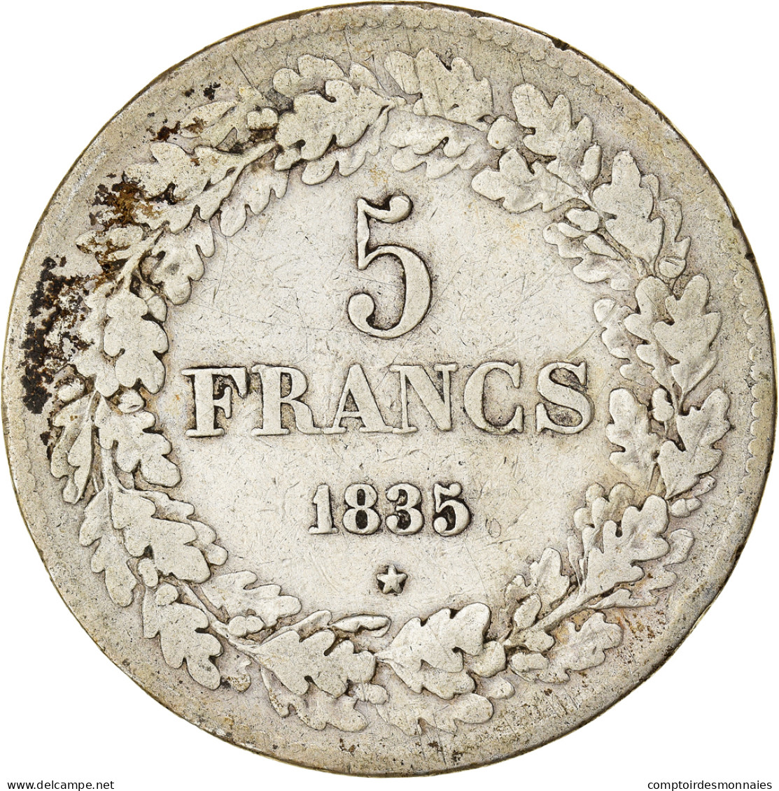 Monnaie, Belgique, Leopold I, 5 Francs, 5 Frank, 1835, Bruxelles, TB, Argent - 5 Francs