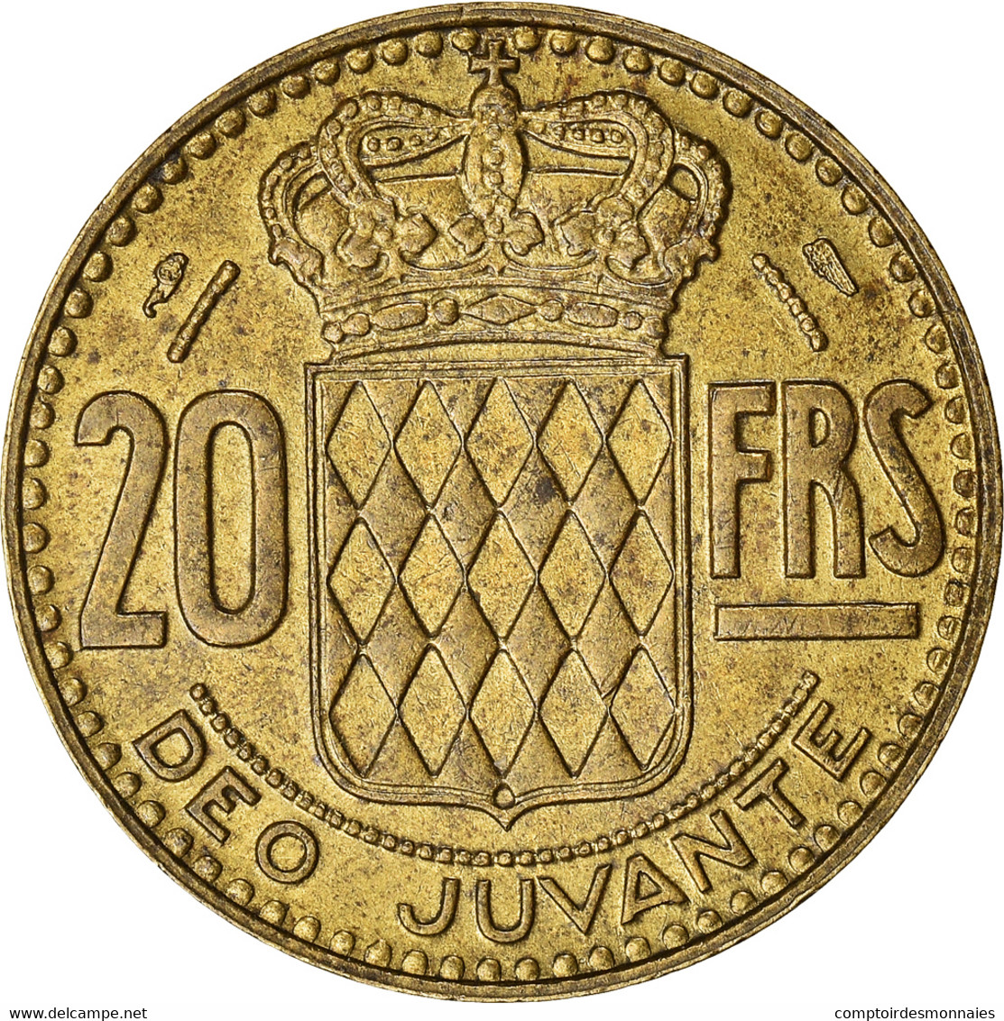 Monnaie, Monaco, Rainier III, 20 Francs, Vingt, 1950, TTB+, Bronze-Aluminium - 1949-1956 Anciens Francs