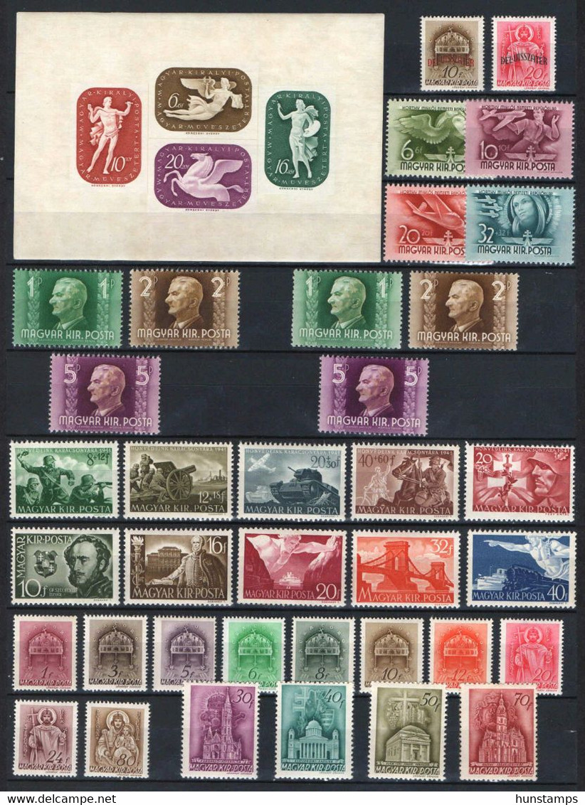 Hungary 1941. Complete Year Stamp Collection Sets With Sheet MNH (**) - Ganze Jahrgänge