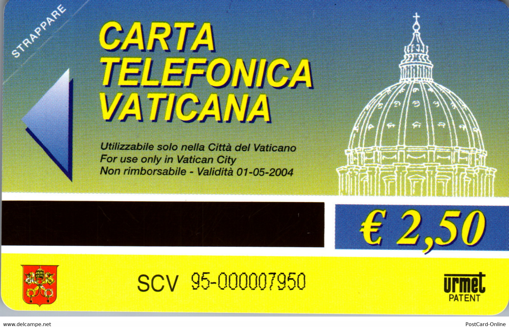 30835 - Vatikan - Carta Telefonica Vaticana , Capella Sistina - Vaticano