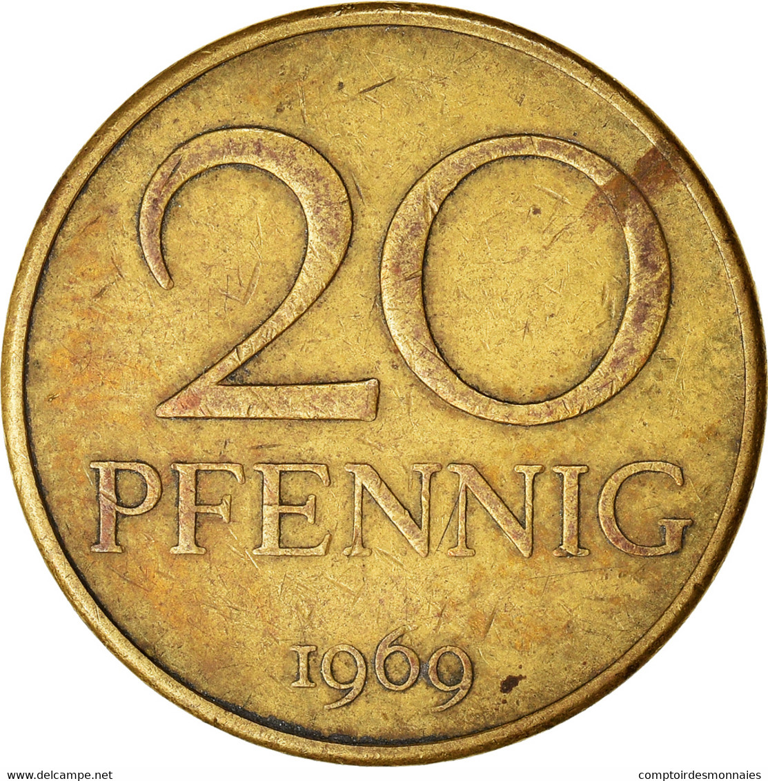 Monnaie, République Démocratique Allemande, 20 Pfennig, 1969, Berlin, TB - 20 Pfennig