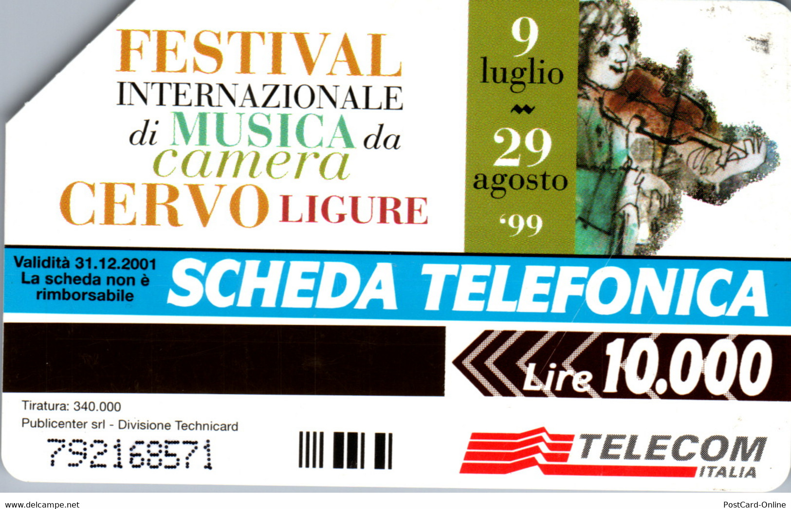 30935 - Italien - Telecom , Festival Internationale Di Musica - Öff. Diverse TK