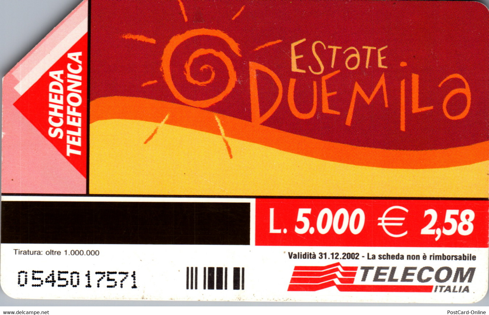 30939 - Italien - Telecom , Vacanze , Estate Due Mila - Öff. Diverse TK
