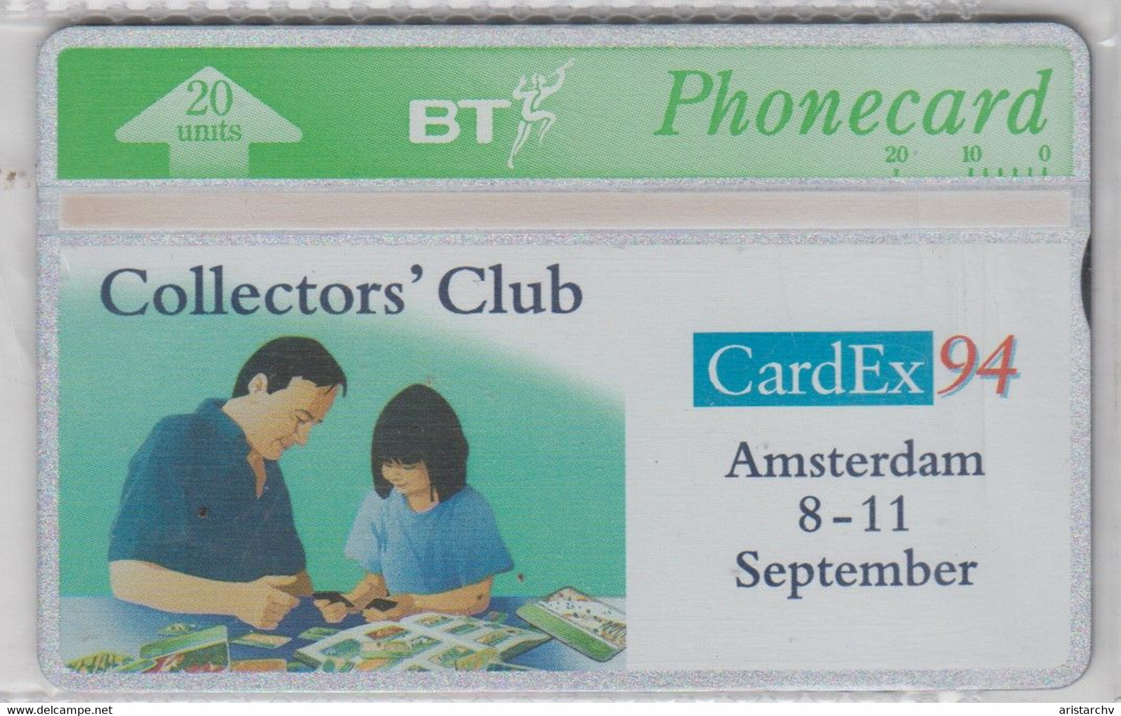 UNITED KINGDOM BT 1994 COLLECTOR'S CLUB CARDEX 94 AMSTERDAM MINT - BT Emissions Internes