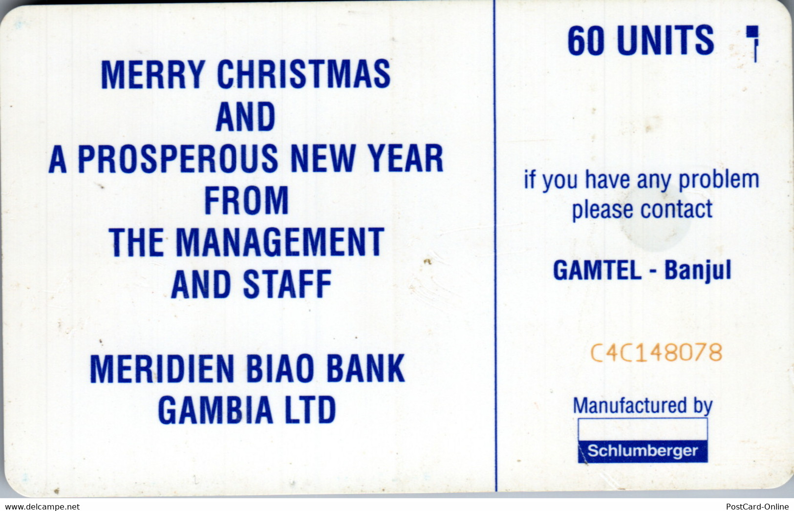 31096 - Gambia - Gamtel , Meridien Biao Bank - Gambia
