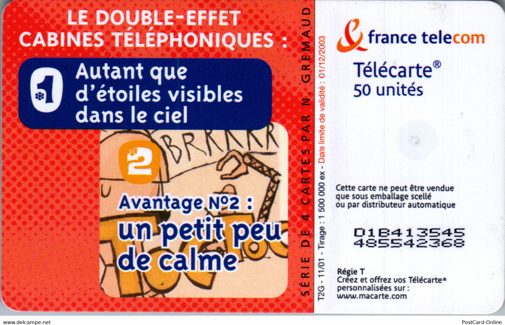 31203 - Frankreich - Un Petit Peu De Calme - 2001