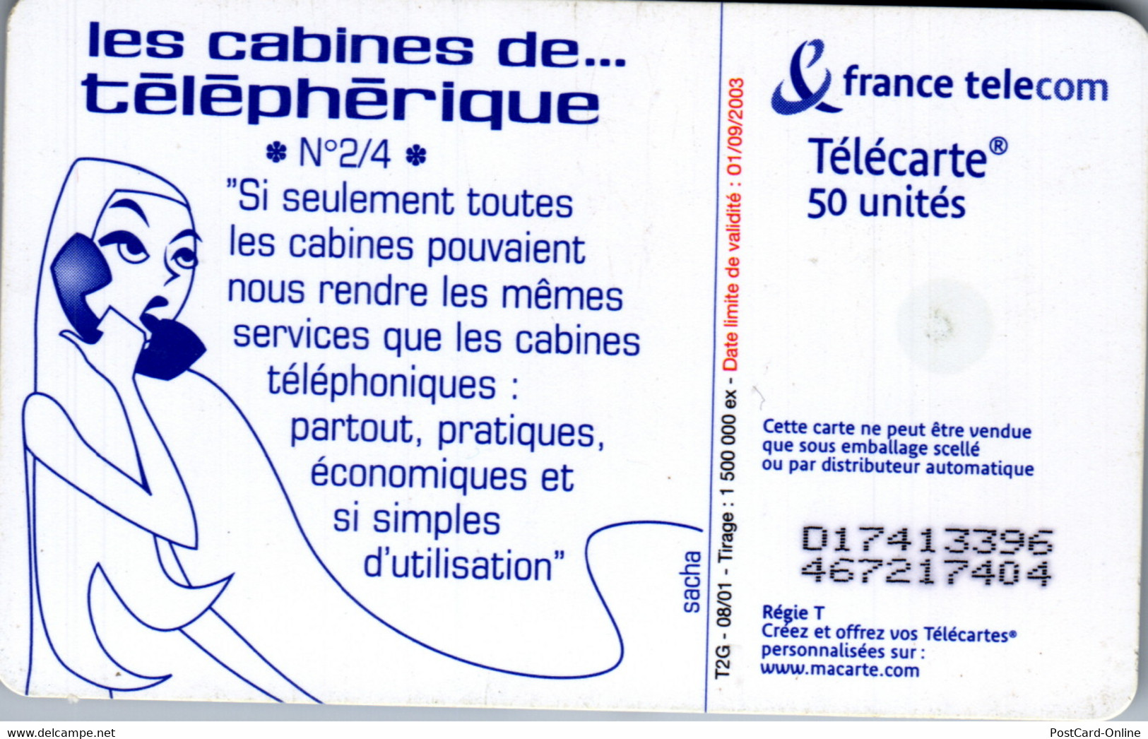 31204 - Frankreich - Les Cabines De Telepherique , N° 2/4 - 2001