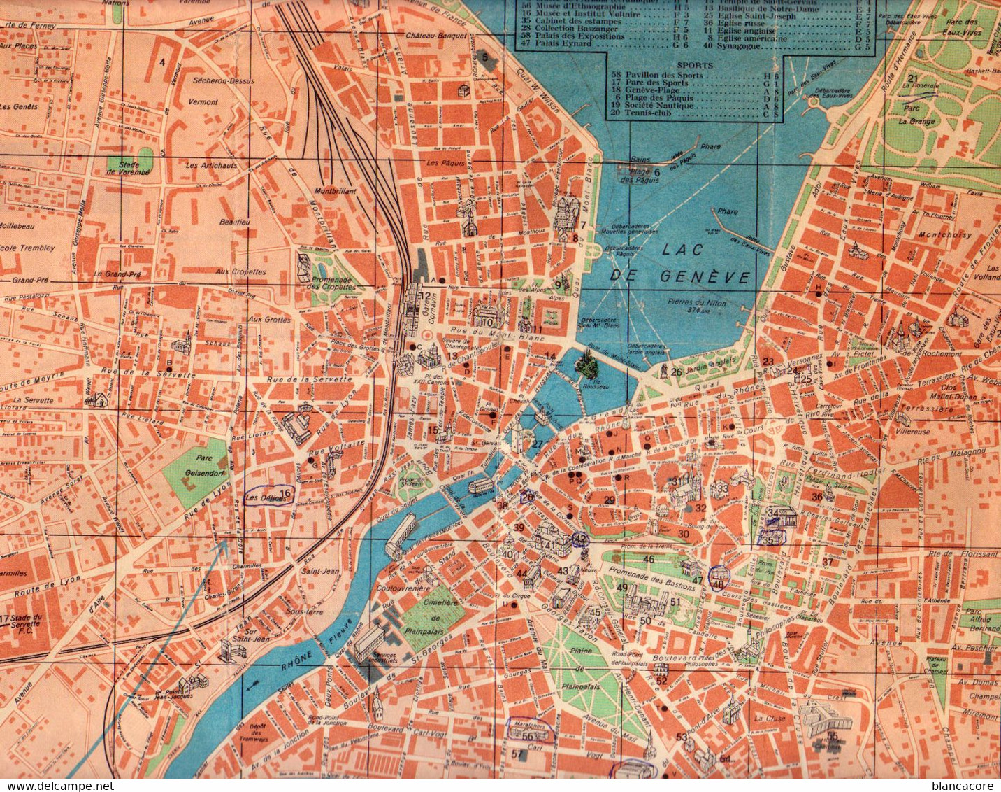 GENEVE  Carte Plan - Otros Planes