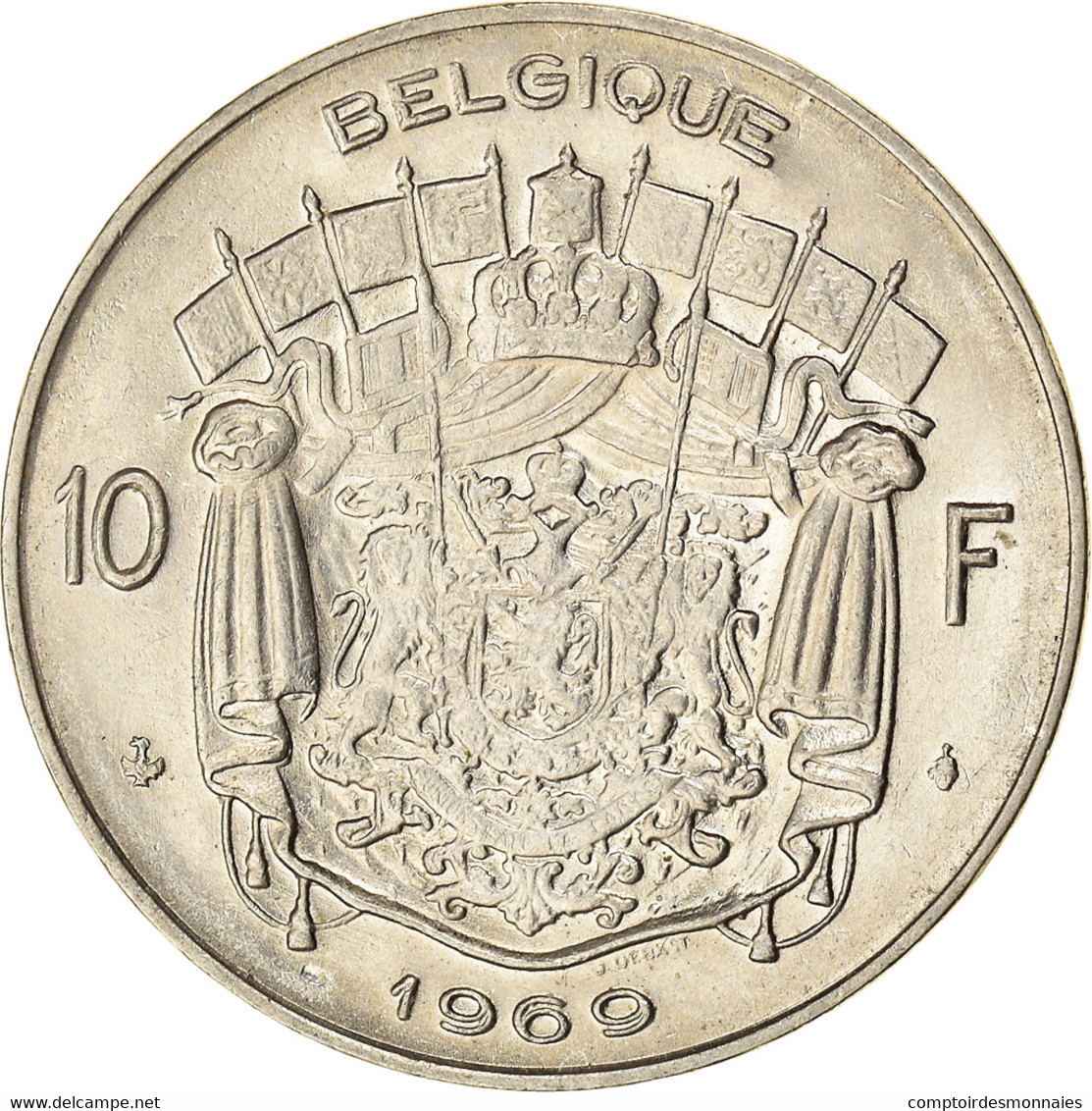 Monnaie, Belgique, 10 Francs, 10 Frank, 1969, Bruxelles, TTB, Nickel, KM:155.1 - 10 Francs