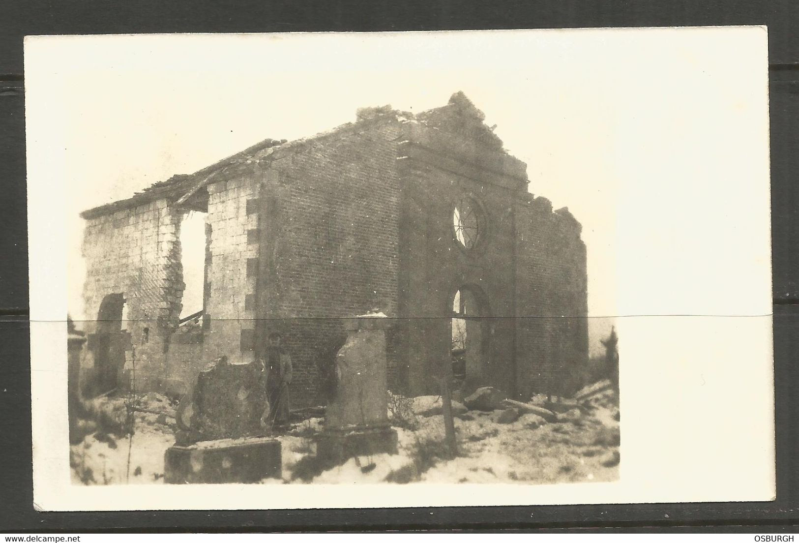 FRANCE. 1917. WW1 RUINED CHURCH - CHAMPAIGNE. - Champagne - Ardenne