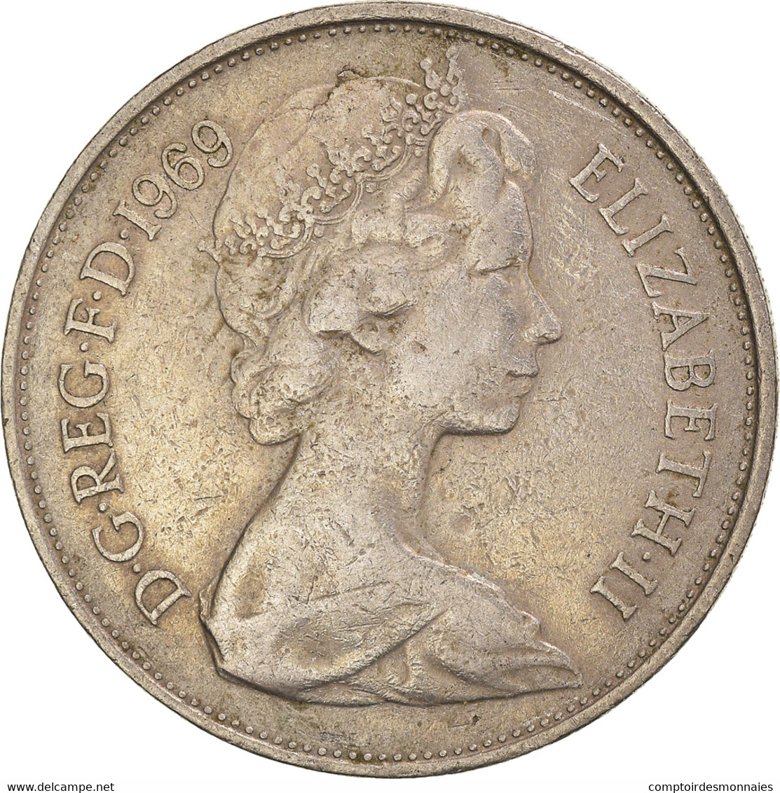 Monnaie, Grande-Bretagne, 10 New Pence, 1969 - Andere & Zonder Classificatie