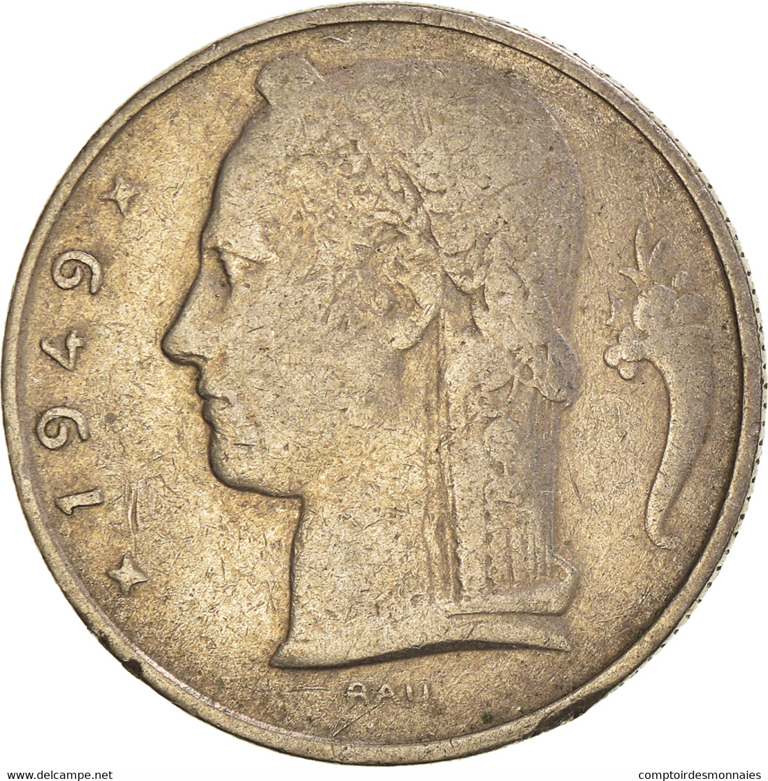 Monnaie, Belgique, 5 Francs, 5 Frank, 1949 - 5 Francs