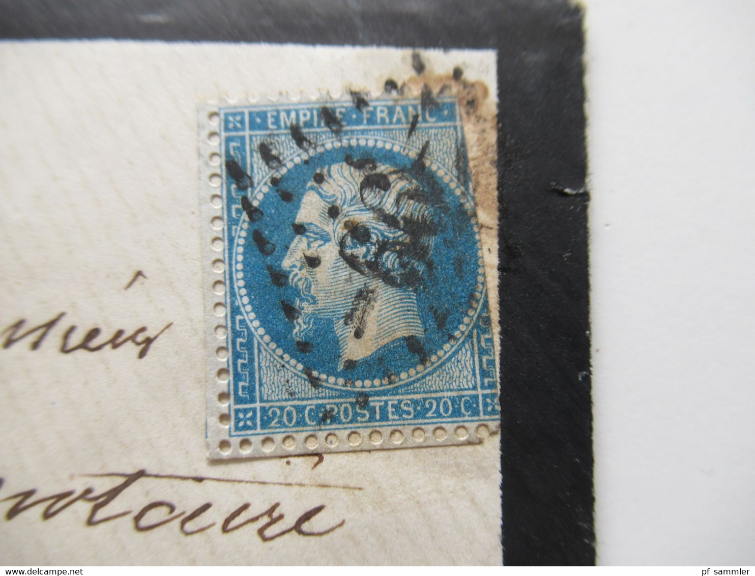 1862 Napoleon III. Nr.21 Eckrandstück Unten Links!! Rautenstempel Nummer 99 Stempel Angers Nach Segre Mit Ank. Stempel - 1862 Napoléon III