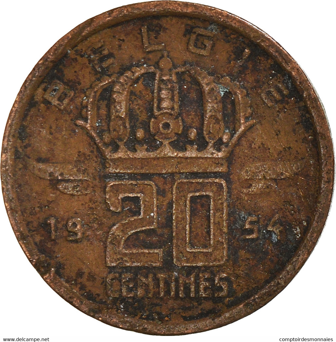 Monnaie, Belgique, 20 Centimes, 1954 - 20 Centimes