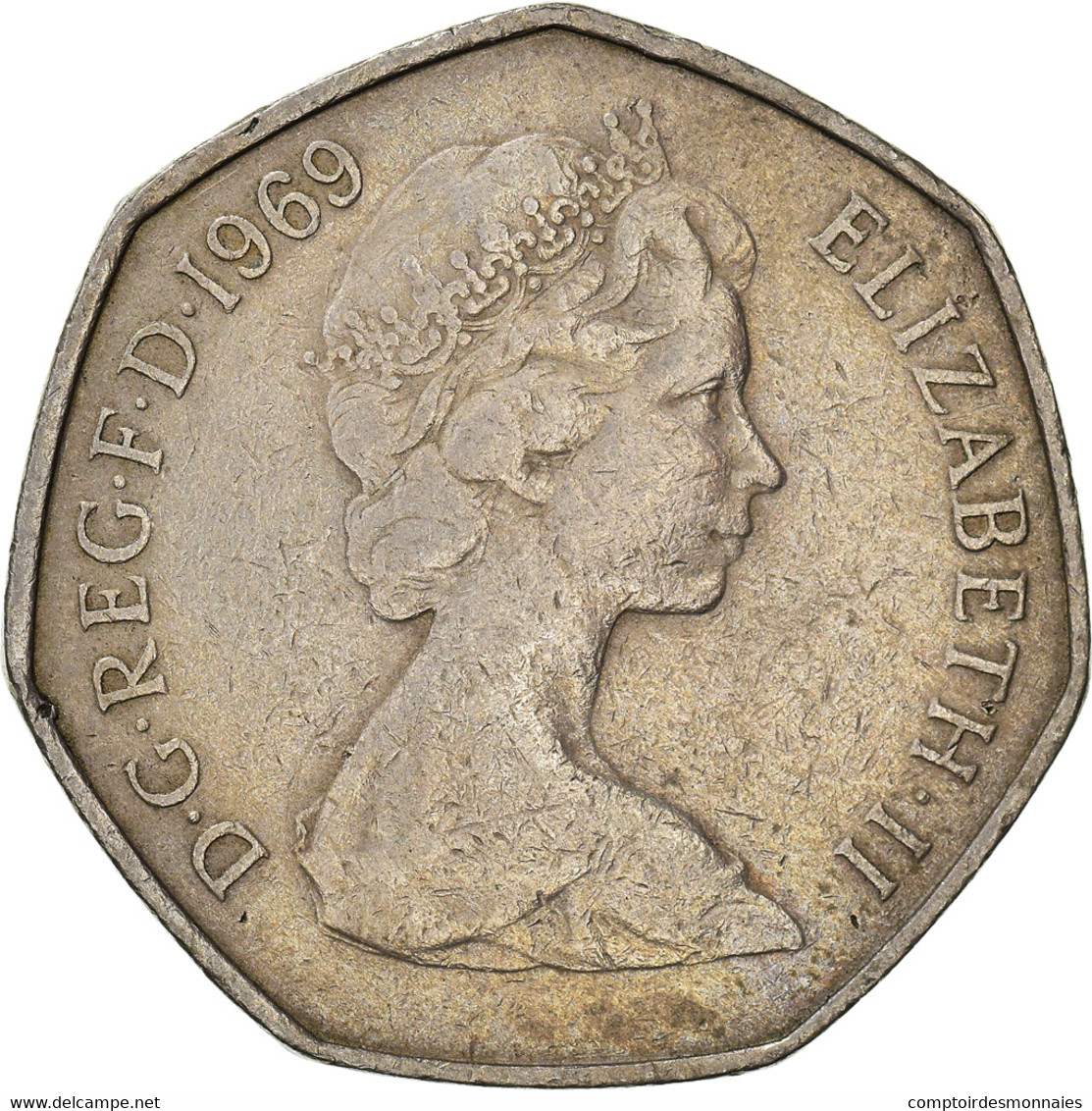 Monnaie, Grande-Bretagne, 50 New Pence, 1969 - Andere & Zonder Classificatie