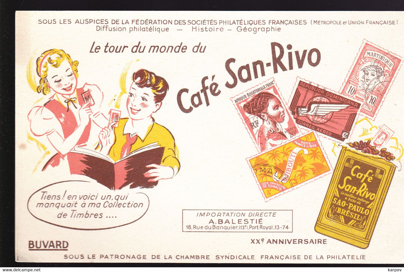BUVARDS -CAFÉ SAN RIVO - Café & Thé