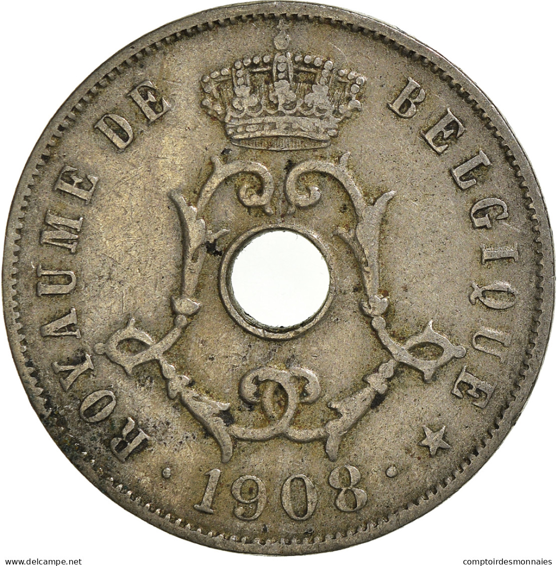 Monnaie, Belgique, 25 Centimes, 1908 - 25 Centimes