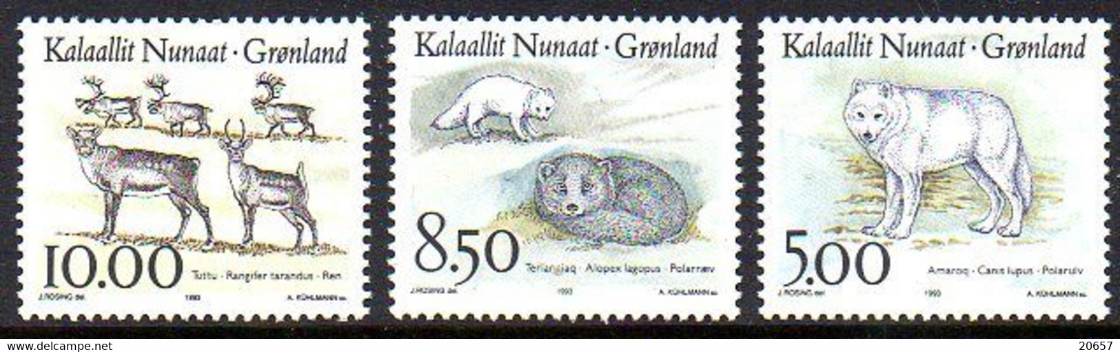 Danmark Gronland  0227/29 Loup, Renard Ysatis, Renne - Arctic Tierwelt