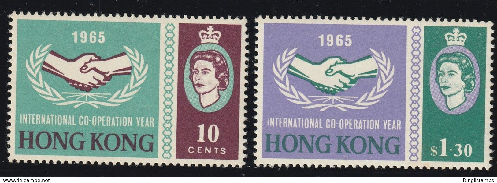 HONG KONG - 1965 INTERNATIONAL CO-OPERATION - Unused Stamps